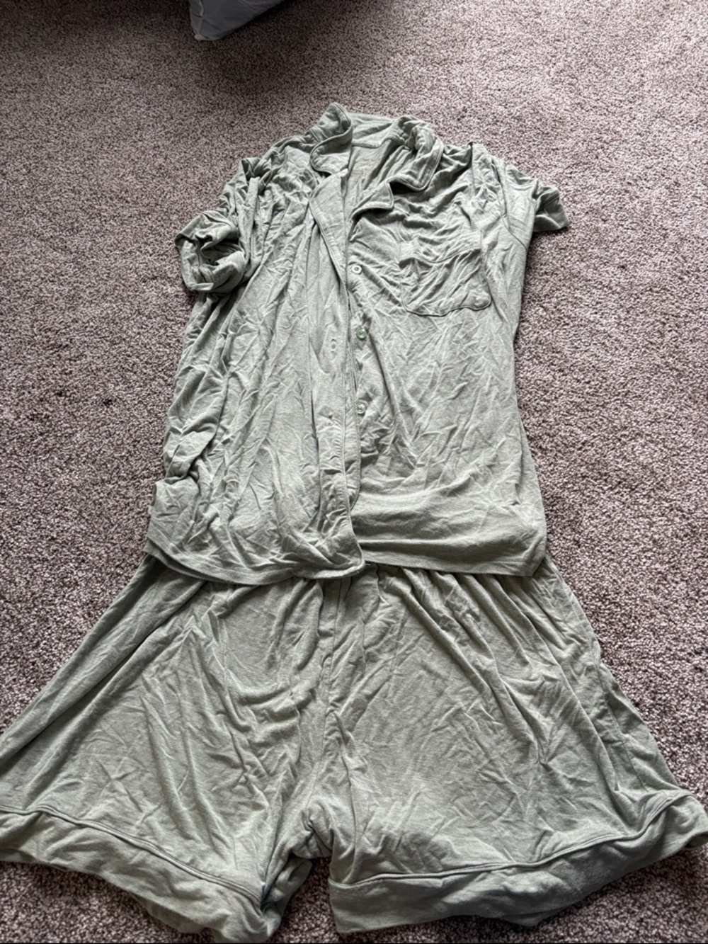 Little Sleepies Sage Green Short Sleeve Pajama Set Women’s